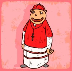 Cartoon priest illustration N6