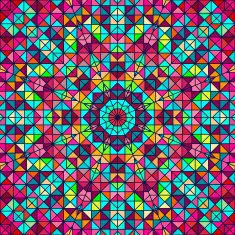 Abstract Colorful Digital Decorative Flower Star N5
