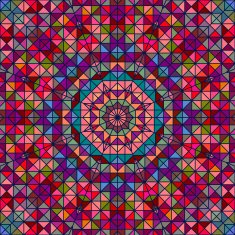 Abstract Colorful Digital Decorative Flower Star N6