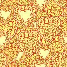 Seamless pattern with doodle hearts N10