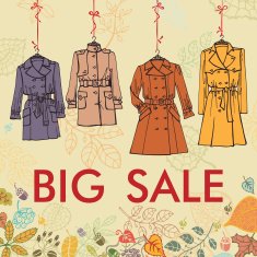 Autumn Fashion Woman coats set Leaves decor N2