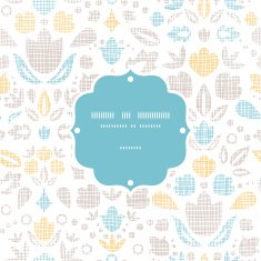 Abstract vintage ornamental tulips textile frame seamless pattern background