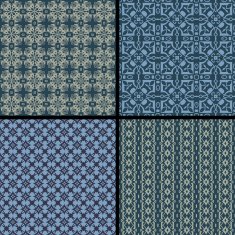 Four monochrome wallpaper patterns