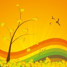 Autumn abstract background with leaf N13