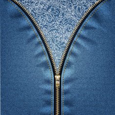Denim background with open zipper N3