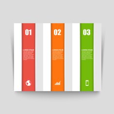 Abstract 3d banner infographic elements