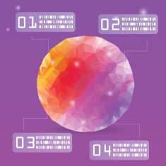 Coloyful Polygon vector infographic