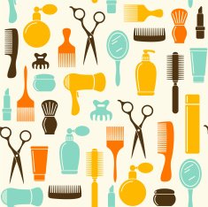 Seamless hair salon background N2