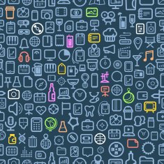 interface icons seamless background N2