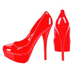picture of women shoe on white background vector eps10 illustration N5