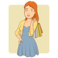 beautiful woman shopping N2