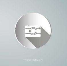 paper vector camera icon