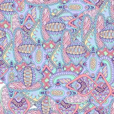 Hand drawn abstract vector floral background N6