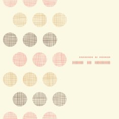 Vintage textile polka dots vertical frame seamless pattern background