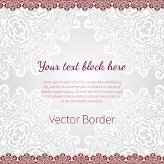 lacy vector wedding card template abstract circle floral ornament good N9