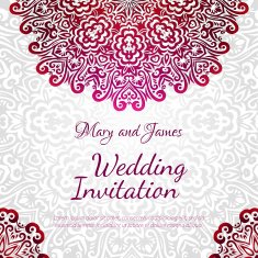lacy vector wedding card template abstract circle floral ornament good N10
