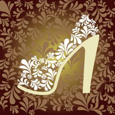high heel shoe fashion background- Illustration
