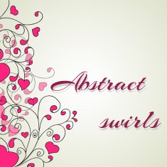 Hearts and swirls on a light background N31