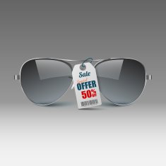 Sale promotion with sunglasses