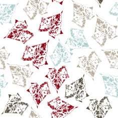 Seamless pattern with leaves on white background