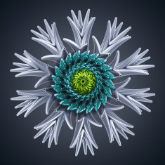 microbiological organic shape virus macro N3