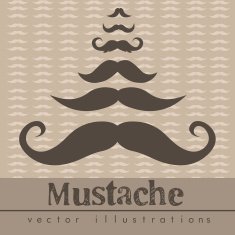 Mustaches vector illustrations background N2