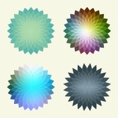 Abstract polygonal vector background that reminds a flower