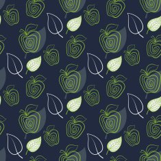 Seamless pattern with abstract fresh apple