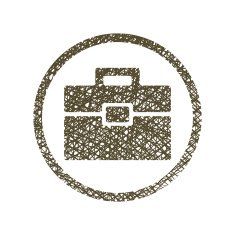 Briefcase vector simple single color icon isolated on white N5