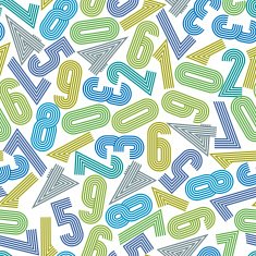 Seamless numbers background vector seamless pattern