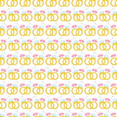 Seamless pattern with gold wedding rings Vector illustration Beautiful background N2