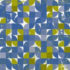 Geometric seamless pattern with mess aged texture