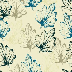 Pattern with leaves on light background N2