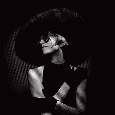 Elegant Vintage Diva Wearing Large Hat