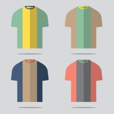 Flat Design T-Shirt Set Vector Illustration N15