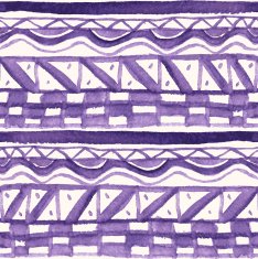 Abstract seamless ethnic pattern painted with watercolors