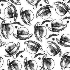 Sketch hat and mustache N2