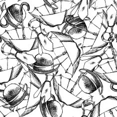 Sketch umbrella hat and tie N2