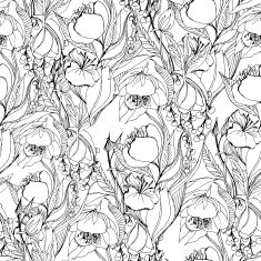 artwork vector flower pattern N5