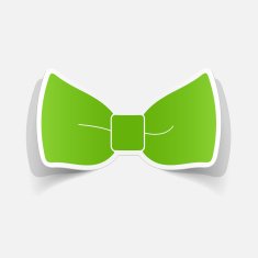 Realistic paper sticker bow N9