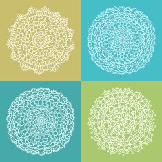 Set of lacy doilies