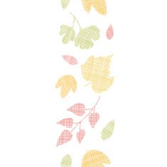 Abstract textile texture fall leaves vertical seamless pattern background