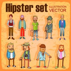 Set hipster fashion style