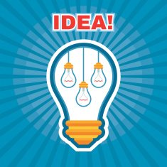 Creative Idea Illustration - Vector Graphic Concept Light Bulb