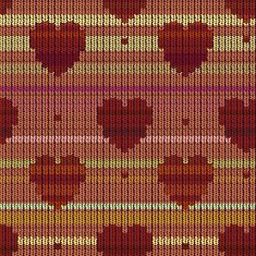 knitted background with hearts