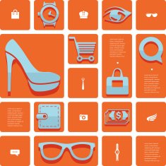 fashion flat infographic N111