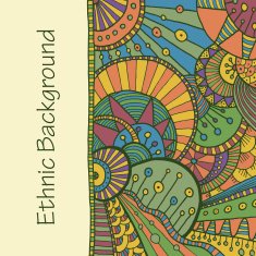 Vector hand draw ethnic background N2