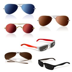 set of sunglasses isolated