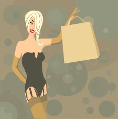 Retro lingerie girl