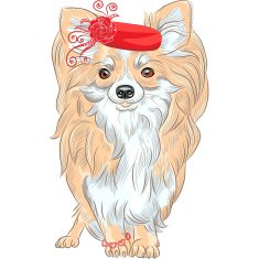 vector fashion dog Chihuahua breed smiling